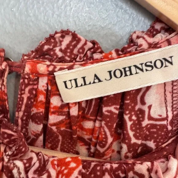 ULLA JOHNSON fawn dress in coral size 0