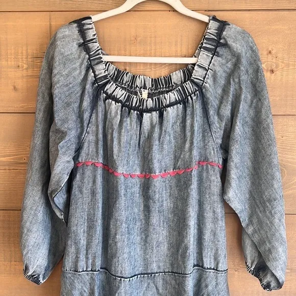 Uncle Franks RicRac blue jean style tiered dress
