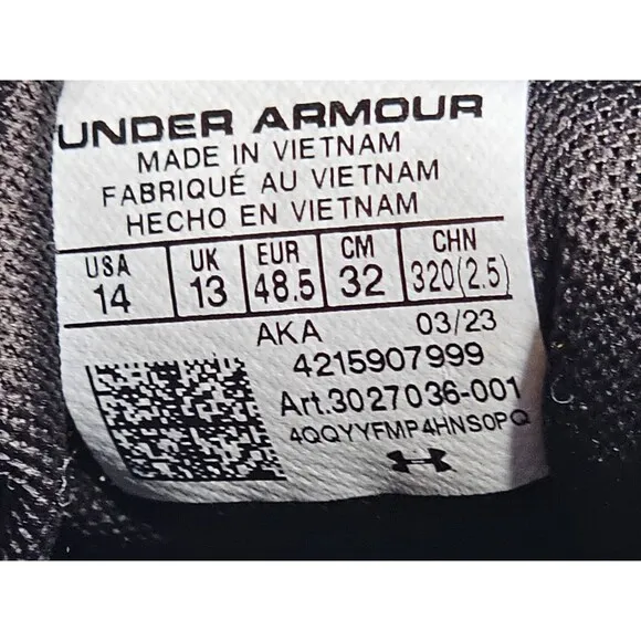 Under Armour 3027036 Men's Size 14 Charged Assert 10 Camo Running Athletic Shoes