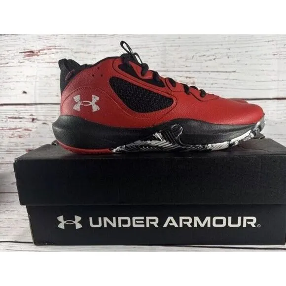 Under Armour Adult UA Lockdown 6 Basketball Shoes‎ Red/Black Sz 12.5