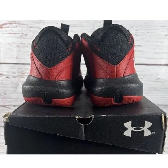 Under Armour Adult UA Lockdown 6 Basketball Shoes‎ Red/Black Sz 12.5