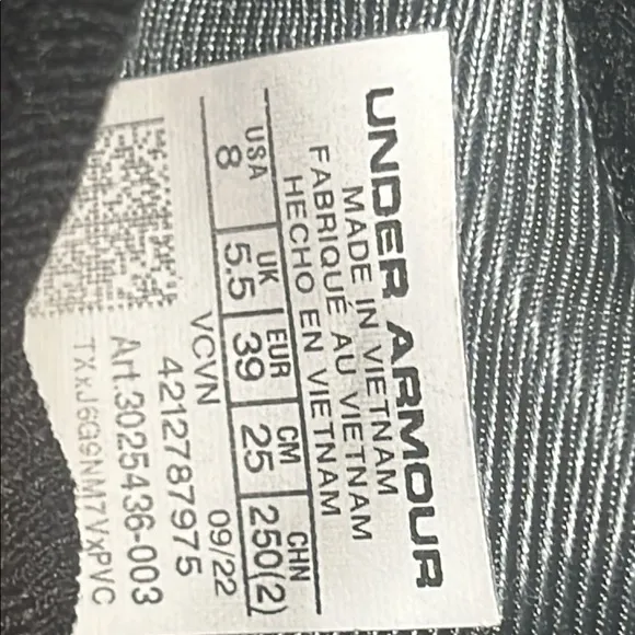 Under Armour Black and Gray Athletic Shoes