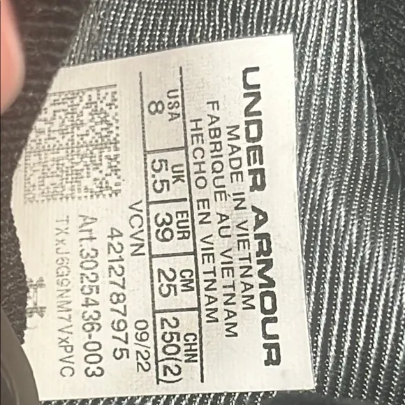 Under Armour Black and Gray Athletic Shoes