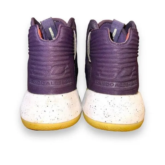 Under Armour Curry 3zero Men Sz 9 Imperial Purple 1298308-500 Shoes