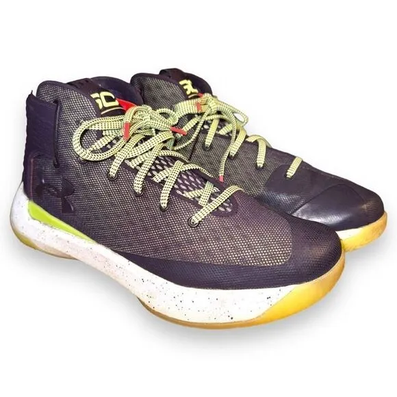 Under Armour Curry 3zero Men Sz 9 Imperial Purple 1298308-500 Shoes