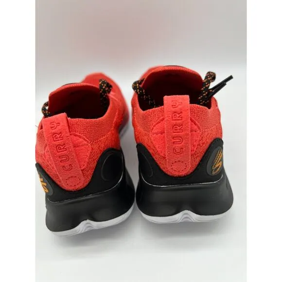 Under Armour Curry Flow Go Mens Running Shoes Coral Red Black 3023814-604 Sz 7🛒