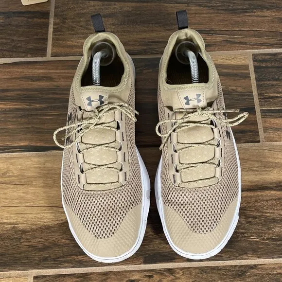 Under Armour Kilchis Mens Size 11.5 Fishing Shoes Beige Athletic Outdoor Sneaker