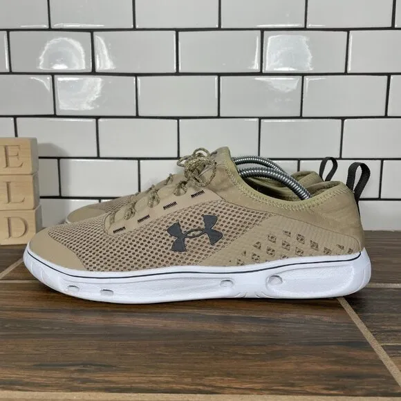 Under Armour Kilchis Mens Size 11.5 Fishing Shoes Beige Athletic Outdoor Sneaker