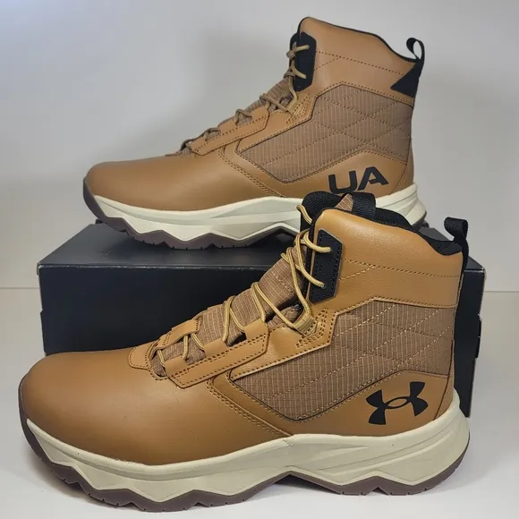 Under Armour Mens UA Stellar G2 6&quot;  Tactical Hiking Boots Size 12 - Brown