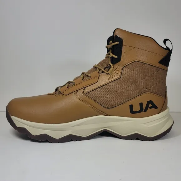 Under Armour Mens UA Stellar G2 6&quot;  Tactical Hiking Boots Size 12 - Brown