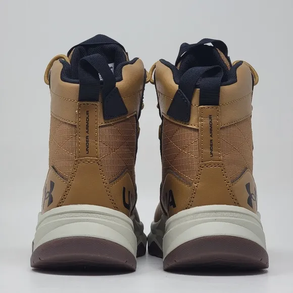 Under Armour Stellar G2 6&quot; Tactical Boots Hiking Brown Outdoor Boys Size 4Y New