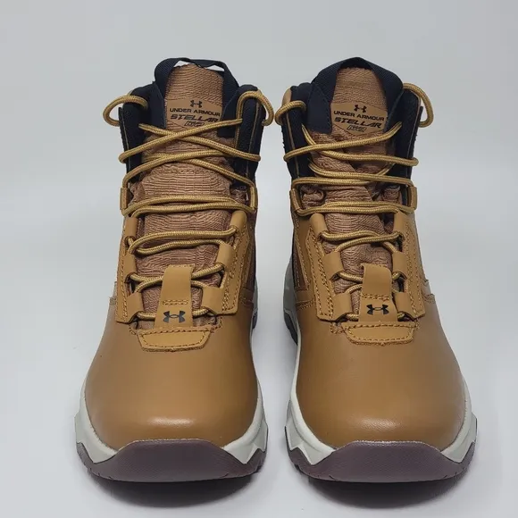 Under Armour Stellar G2 6&quot; Tactical Boots Hiking Brown Outdoor Boys Size 4Y New