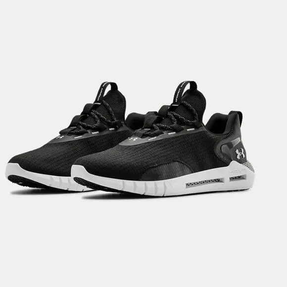 Under Armour UA HOVR NM 3023875 Running Shoes Black White Mens 10 Fast Shipping