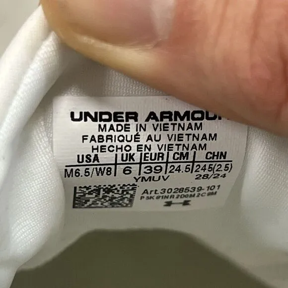 Under Armour UA SlipSpeed Mega Ripstop Running Shoes Boa White size 8 Women’s