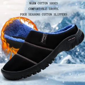 Unisex Men's and Women's Memory Foam Slippers Comfort Knitted Cotton-blend House Shoes Indoor & Outdoor