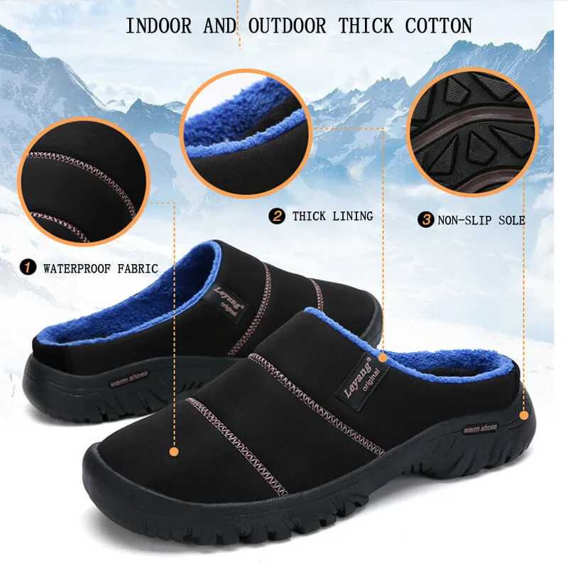 Unisex Men's and Women's Memory Foam Slippers Comfort Knitted Cotton-blend House Shoes Indoor & Outdoor