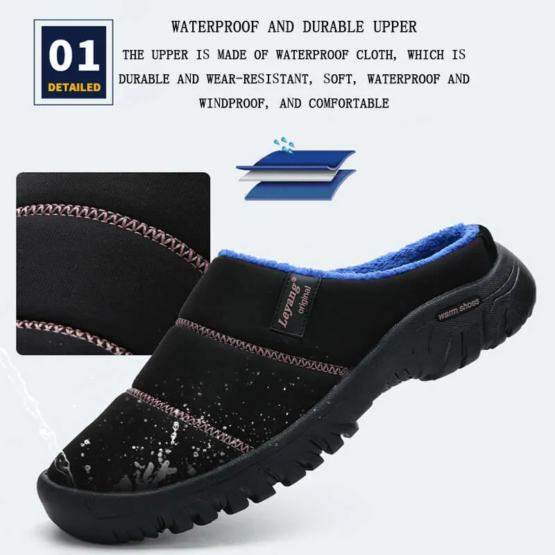 Unisex Men's and Women's Memory Foam Slippers Comfort Knitted Cotton-blend House Shoes Indoor & Outdoor