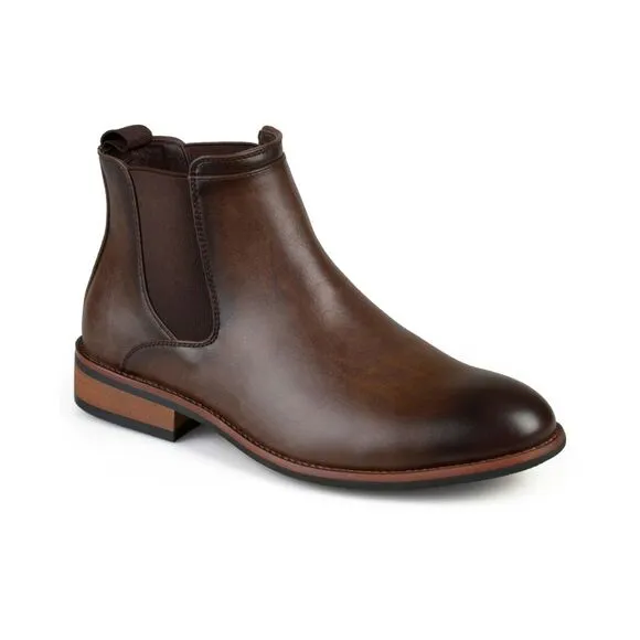 Vance Co. Men's Landon Dress Boot Brown Size 7.5 M