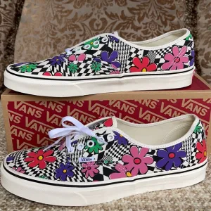 Vans Authentic Printed Floral Check/Marshmallow Mn