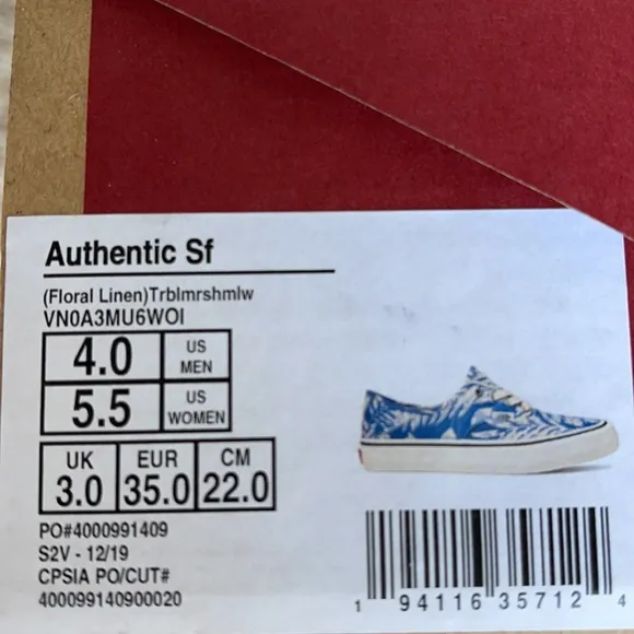 Vans Authentic Sf Floral Linen Trbl/Marshmallow WM