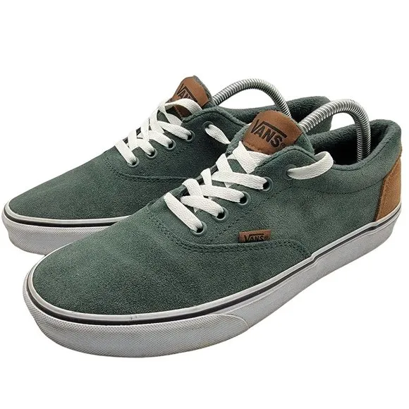 Vans Doheny Mens Size 10 Green Suede Casual Low Top Lace Up Shoes
