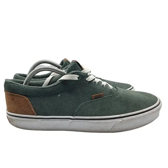 Vans Doheny Mens Size 10 Green Suede Casual Low Top Lace Up Shoes