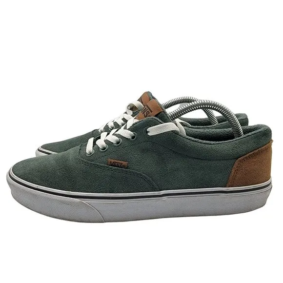 Vans Doheny Mens Size 10 Green Suede Casual Low Top Lace Up Shoes
