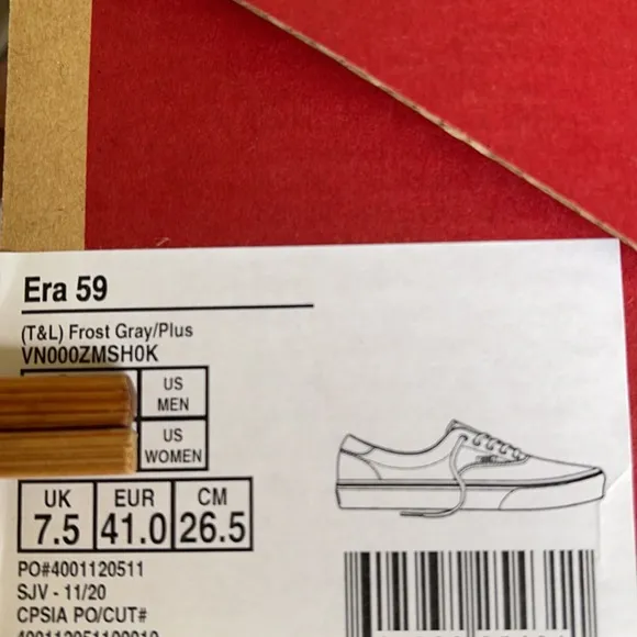 VANS ERA 59 (T&amp;L) Frost Grey/Plus WMNS