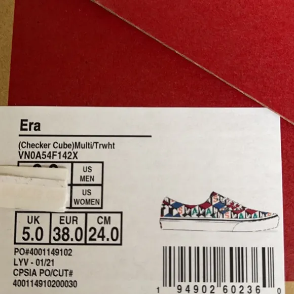 Vans Era Checker Cube Multi/True White WMNS