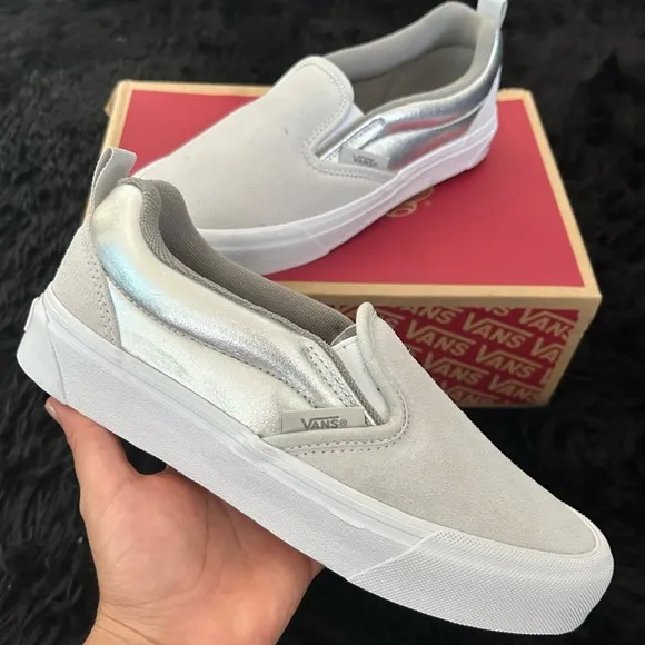 VANS gray suede slip on shoes sneakers women’s 8 new