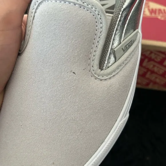 VANS gray suede slip on shoes sneakers women’s 8 new