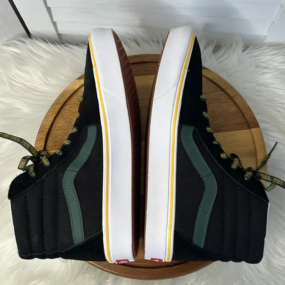 VANS l ComfyCush SK8-HI Trip Outdoors Shoes Black High-Top Sneakers M-10.5 W-12