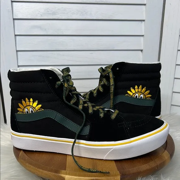 VANS l ComfyCush SK8-HI Trip Outdoors Shoes Black High-Top Sneakers M-10.5 W-12