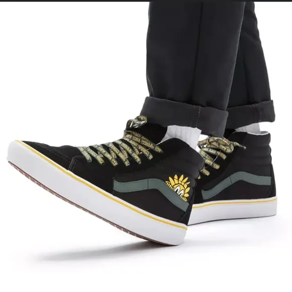 VANS l ComfyCush SK8-HI Trip Outdoors Shoes Black High-Top Sneakers M-10.5 W-12
