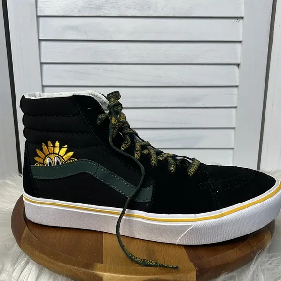VANS l ComfyCush SK8-HI Trip Outdoors Shoes Black High-Top Sneakers M-10.5 W-12