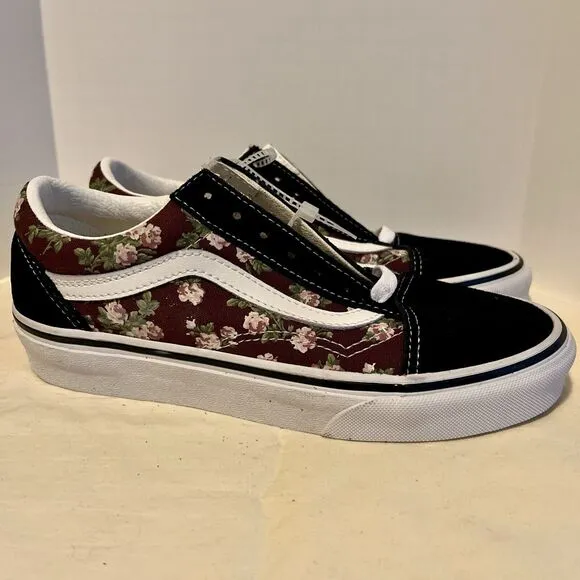 VANS Old Skool Wallflower Floral Bitter Chocolate Men 5 Women 6.5 VN0007NT7YO1