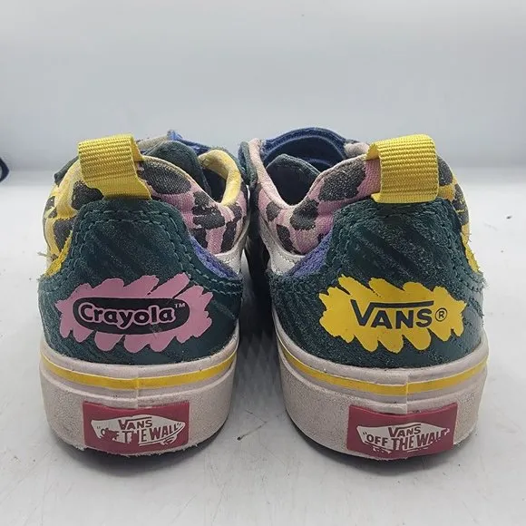 Vans Preschool New Skool Crayola Kids Size 13 Sneaker Shoes Casual Drawing