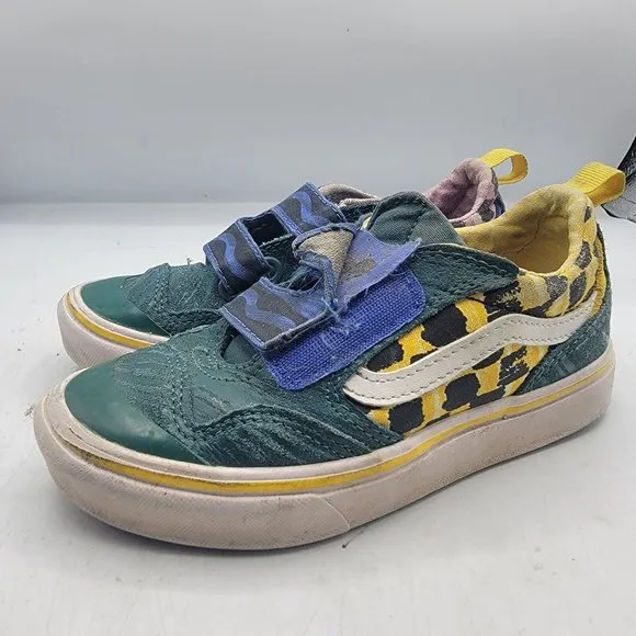 Vans Preschool New Skool Crayola Kids Size 13 Sneaker Shoes Casual Drawing