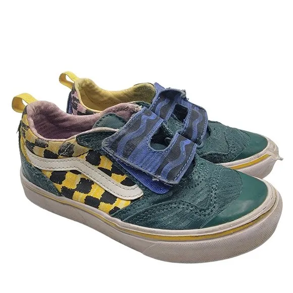 Vans Preschool New Skool Crayola Kids Size 13 Sneaker Shoes Casual Drawing