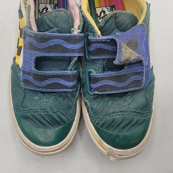 Vans Preschool New Skool Crayola Kids Size 13 Sneaker Shoes Casual Drawing