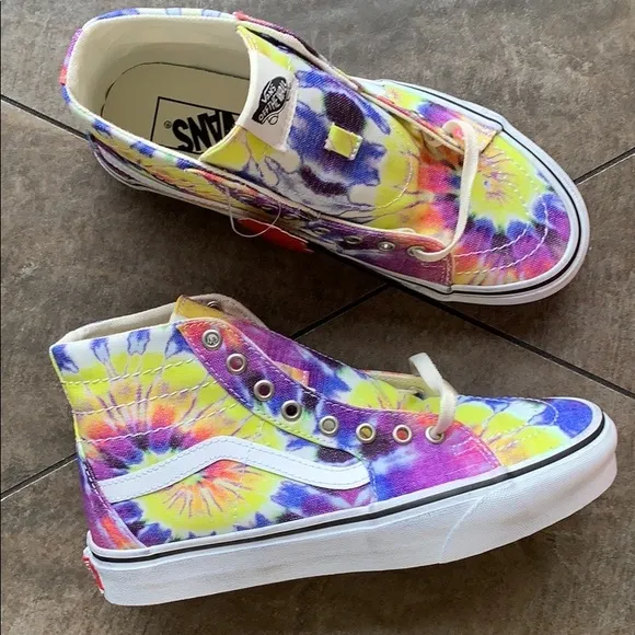 VANS SK8-HI TAPERED WASHED TIE DYE/TRUE WHITE WMNS