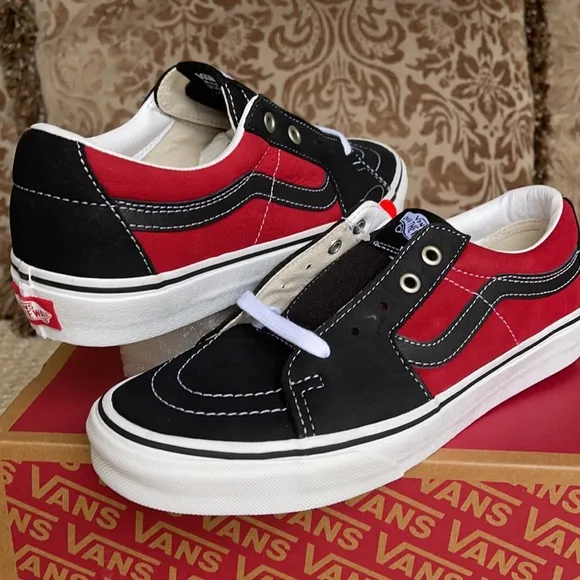 Vans Sk8-Low Leather black/chili pepper MENS