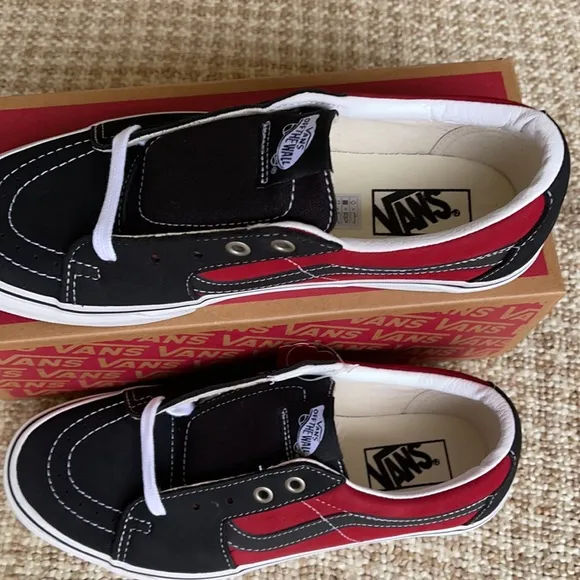 Vans Sk8-Low Leather black/chili pepper MENS