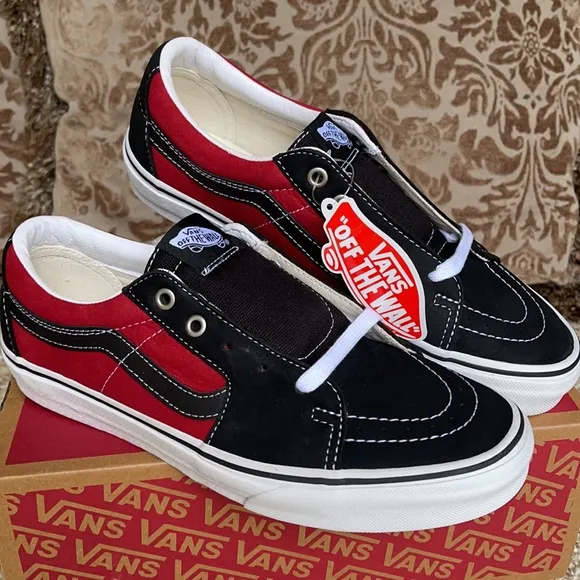 Vans Sk8-Low Leather black/chili pepper MENS