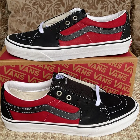 Vans Sk8-Low Leather black/chili pepper MENS
