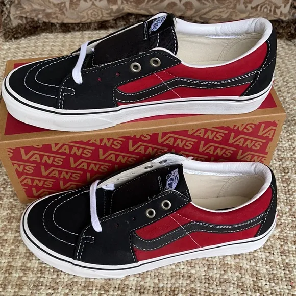 Vans Sk8-Low Leather black/chili pepper MENS