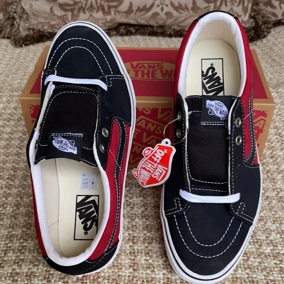 Vans Sk8-Low Leather black/chili pepper MENS