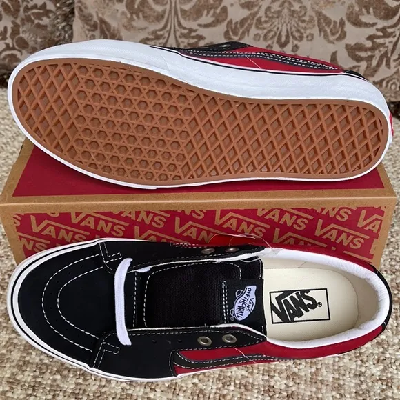 Vans Sk8-Low Leather black/chili pepper MENS