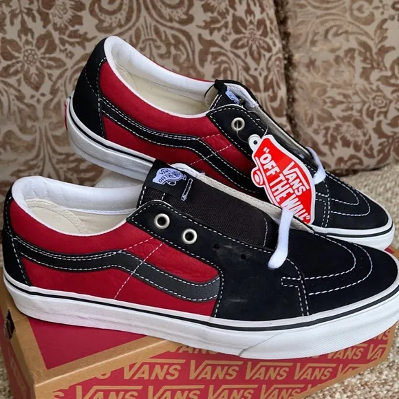 Vans Sk8-Low Leather black/chili pepper MENS