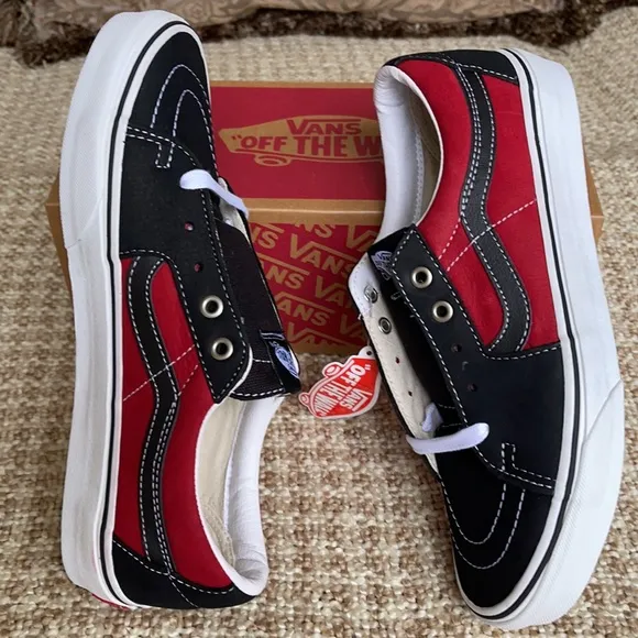 Vans Sk8-Low Leather black/chili pepper MENS